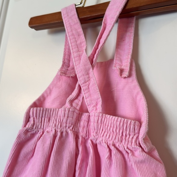 Vintage 100% cotton Toddletime JC Penny baby  Pink Corduroy Overalls 6 Months - Picture 6 of 12